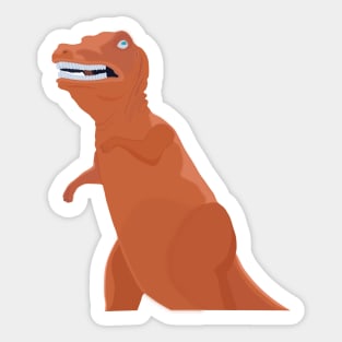 The Orange Dinosaur of Route One in Massachusetts Sticker